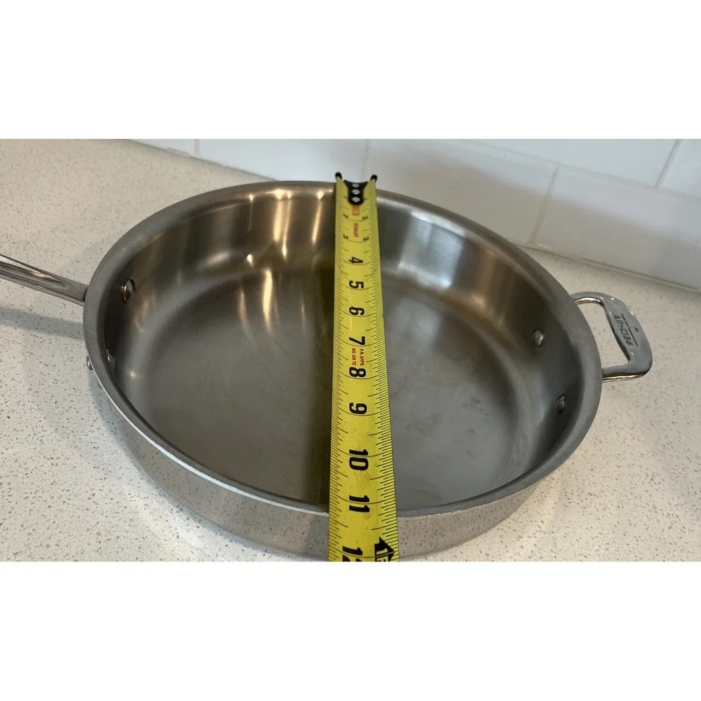 All-Clad Stainless Steel Sauté Saucepan 3 Quart 11 inches 3-ply Two Handle READ